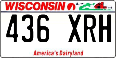 WI license plate 436XRH