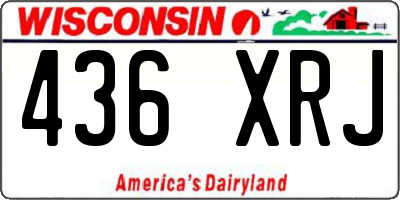WI license plate 436XRJ