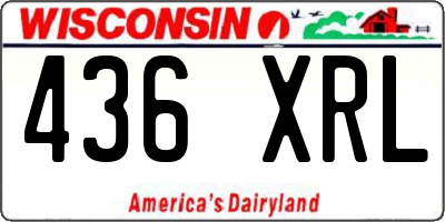 WI license plate 436XRL