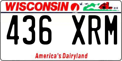WI license plate 436XRM