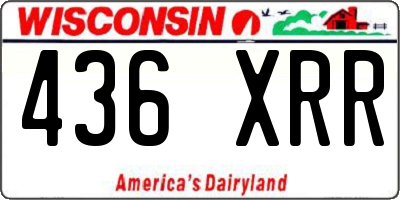 WI license plate 436XRR