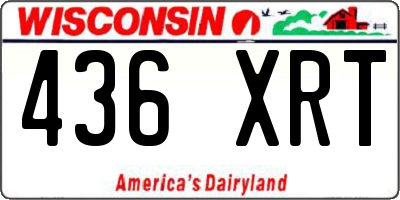 WI license plate 436XRT
