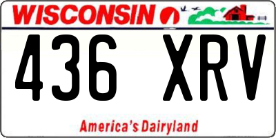 WI license plate 436XRV
