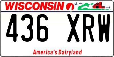 WI license plate 436XRW