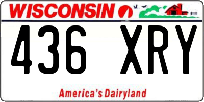 WI license plate 436XRY