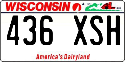 WI license plate 436XSH