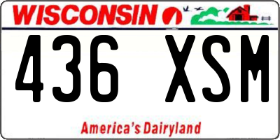 WI license plate 436XSM