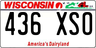 WI license plate 436XSO