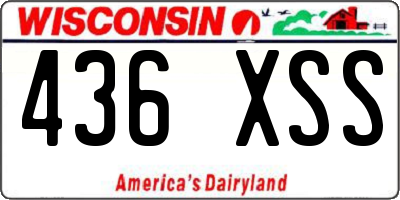 WI license plate 436XSS