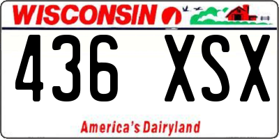 WI license plate 436XSX