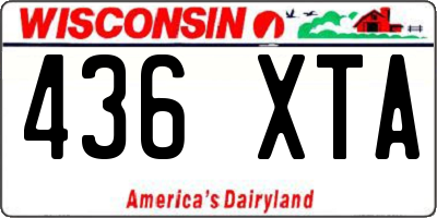WI license plate 436XTA