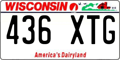 WI license plate 436XTG