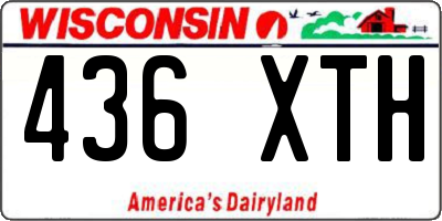 WI license plate 436XTH