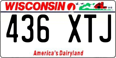 WI license plate 436XTJ