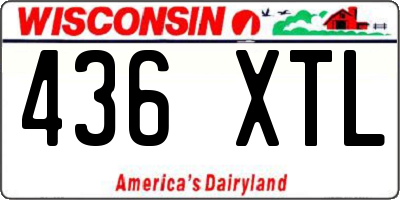 WI license plate 436XTL