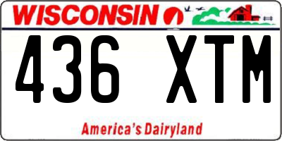 WI license plate 436XTM