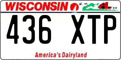 WI license plate 436XTP