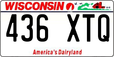 WI license plate 436XTQ