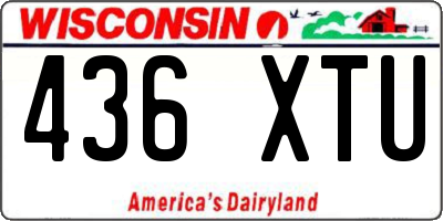 WI license plate 436XTU