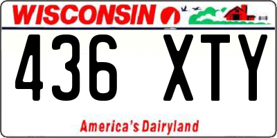 WI license plate 436XTY