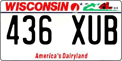 WI license plate 436XUB