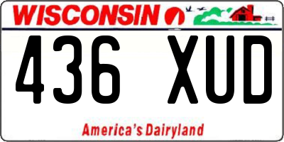WI license plate 436XUD