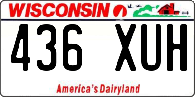 WI license plate 436XUH
