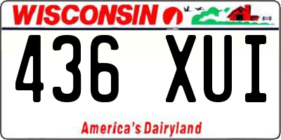 WI license plate 436XUI