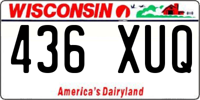 WI license plate 436XUQ