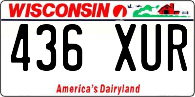 WI license plate 436XUR
