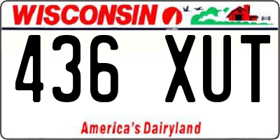 WI license plate 436XUT