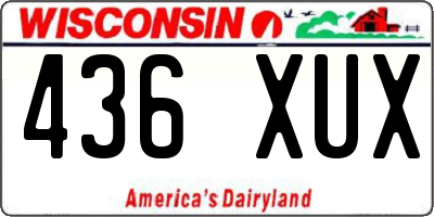 WI license plate 436XUX