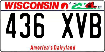 WI license plate 436XVB