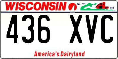 WI license plate 436XVC