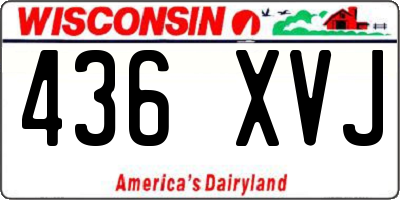 WI license plate 436XVJ