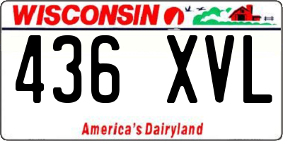 WI license plate 436XVL