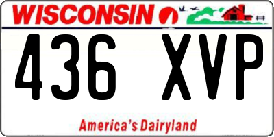 WI license plate 436XVP