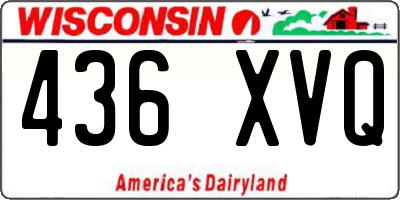 WI license plate 436XVQ