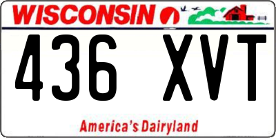 WI license plate 436XVT