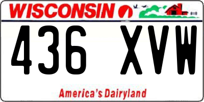 WI license plate 436XVW