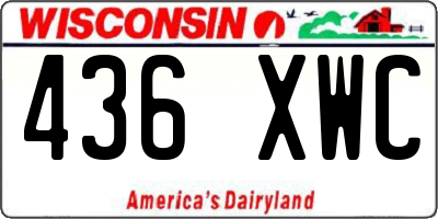 WI license plate 436XWC