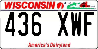 WI license plate 436XWF