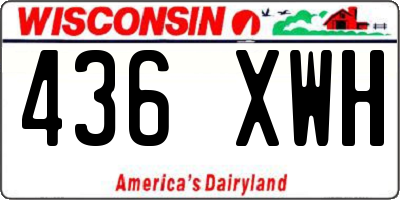 WI license plate 436XWH