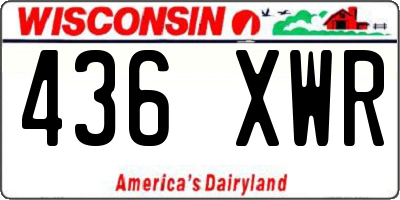 WI license plate 436XWR