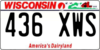 WI license plate 436XWS