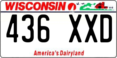 WI license plate 436XXD
