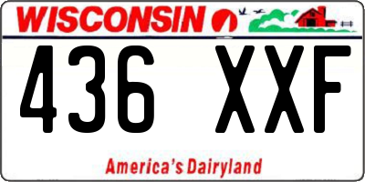 WI license plate 436XXF