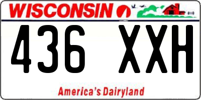 WI license plate 436XXH