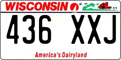 WI license plate 436XXJ