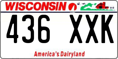 WI license plate 436XXK
